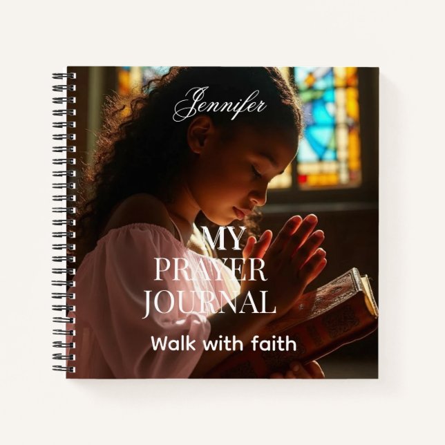 Personalized Religious photo prayer journal  (Devant)