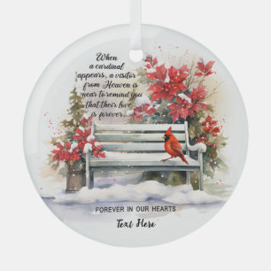 Personalized rememberance glass ornament