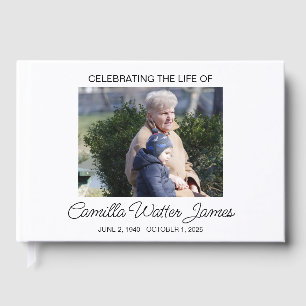 Personalized remembrance guest book for memorials 