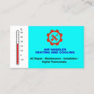 Personalized Repair, Heating Cooling HVAC Business Card