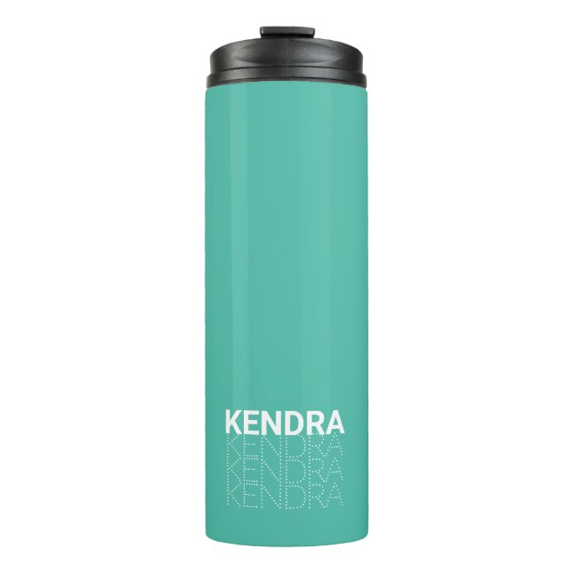 Personalized Repeated Name Thermal Tumbler (Front)