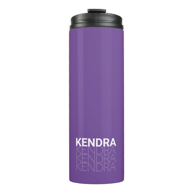 Personalized Repeated Name Thermal Tumbler (Front)