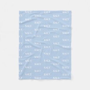 Personalized Repeating Baby Boy Name Blue Fleece B Blanket