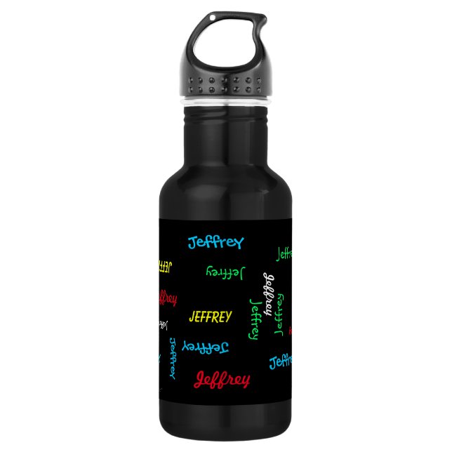 Personalized, Repeating Name 532 Ml Water Bottle (Front)