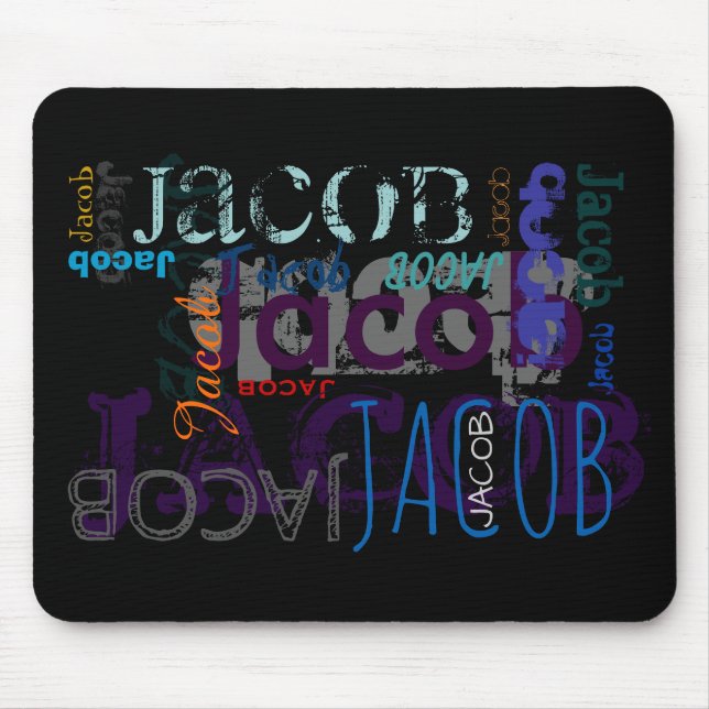Personalized Repeating Name 5 letters Mousepad (Front)