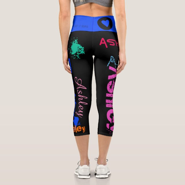 Personalized Repeating name 6 letters HWC Leggings (Back)