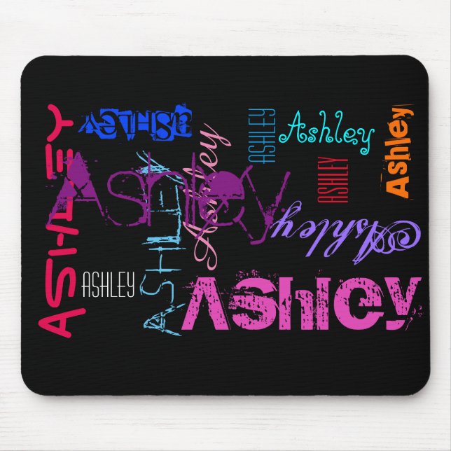 Personalized repeating name 6 letters Mousepad (Front)
