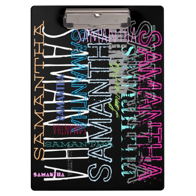 Personalized Repeating Name 8 letters Clipboard (Front)