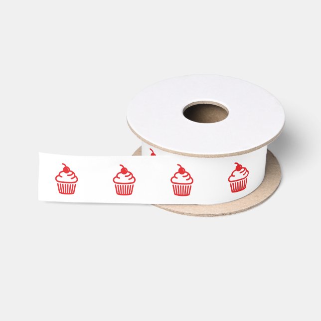 Personalized repeating photo or image White Satin Ribbon (Spool)