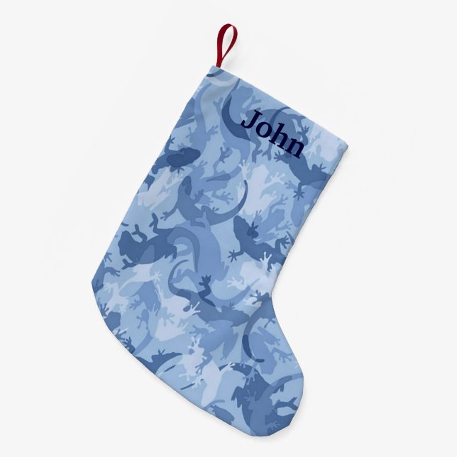 Personalized Reptile Camouflage Christmas Stocking (Front (Hanging))