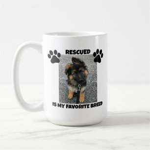 Personalized Rescued is My Favourite Breed 15oz Coffee Mug