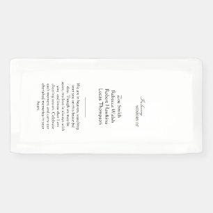 Personalized Reserved Memorial Fabric Sign