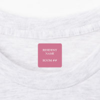 Personalized Residential Home Pink Stick On Labels