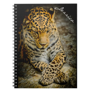 Personalized Resting Leopard Notebook