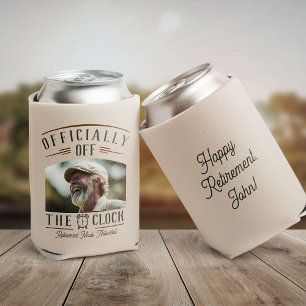 Personalized Retiree Party Favor Retirement Photo Can Cooler