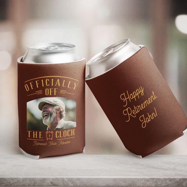 Personalized Retiree Party Favor Retirement Photo  Can Cooler (Creator Uploaded)