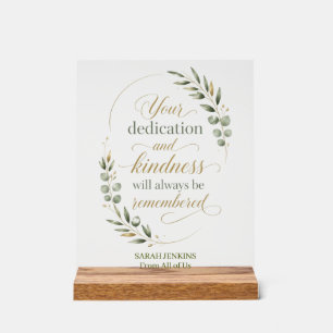 Personalized Retirement Award for Employee Acrylic Sign