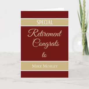 Personalized Retirement card
