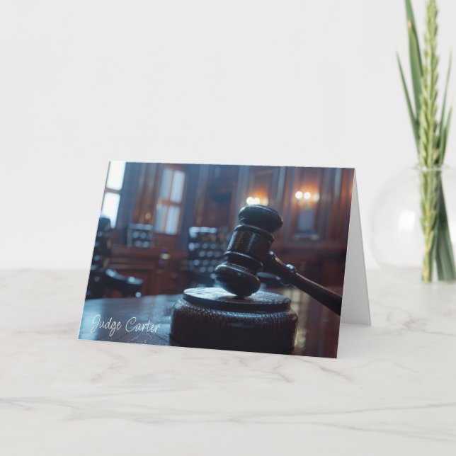 Personalized Retirement Card for Judges (Front)