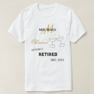 Personalized Retirement Champagne Cheers T-Shirt
