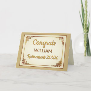  Personalized Retirement Congrats Card
