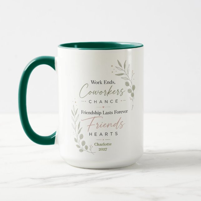 Personalized Retirement Friendship Gift Mug (Left)
