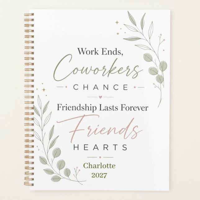 Personalized Retirement Friendship Gift Planner (Front)