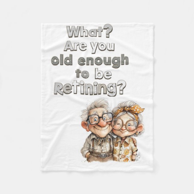 Personalized Retirement Gift, Cozy Custom Fleece Blanket (Front)