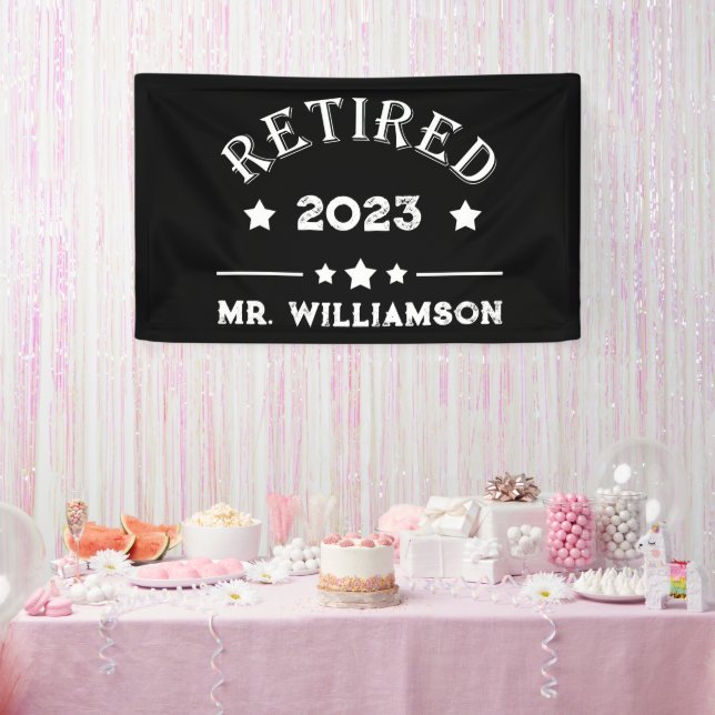 Personalized retirement gift idea banner (Party)