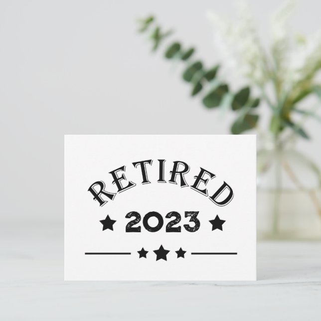 Personalized retirement gift idea holiday postcard (Standing Front)