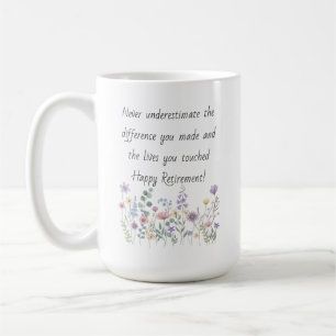 Personalized Retirement Gift Wildflowers Appreciat Coffee Mug