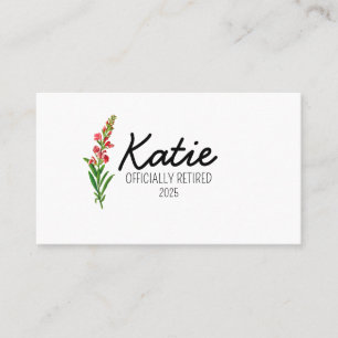 Personalized retirement gifts for women,retirement business card