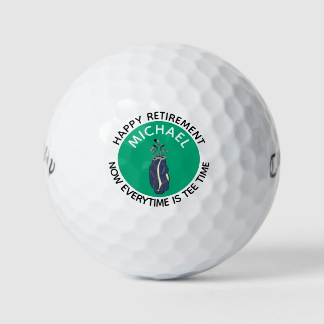 Personalized Retirement Golf Balls (Front)