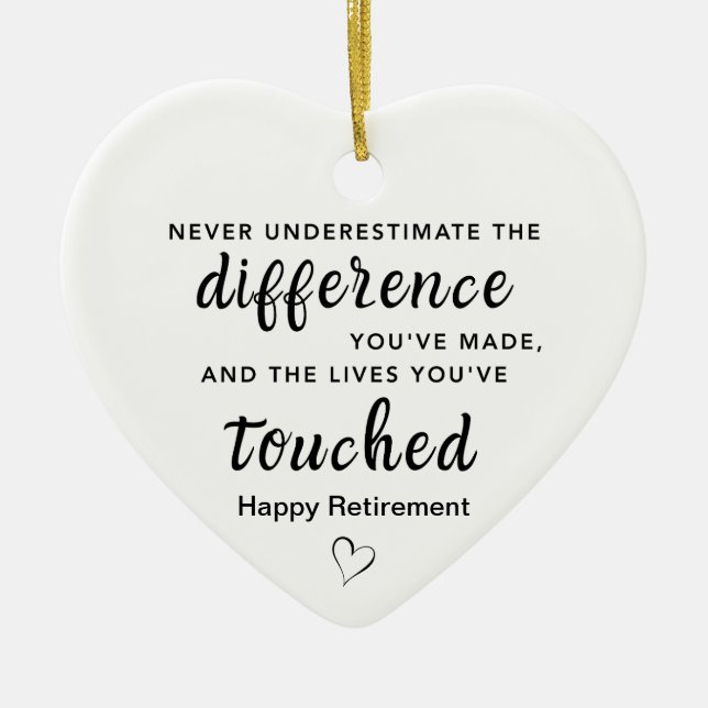 Personalized Retirement Legacy Ceramic Ornament (Front)
