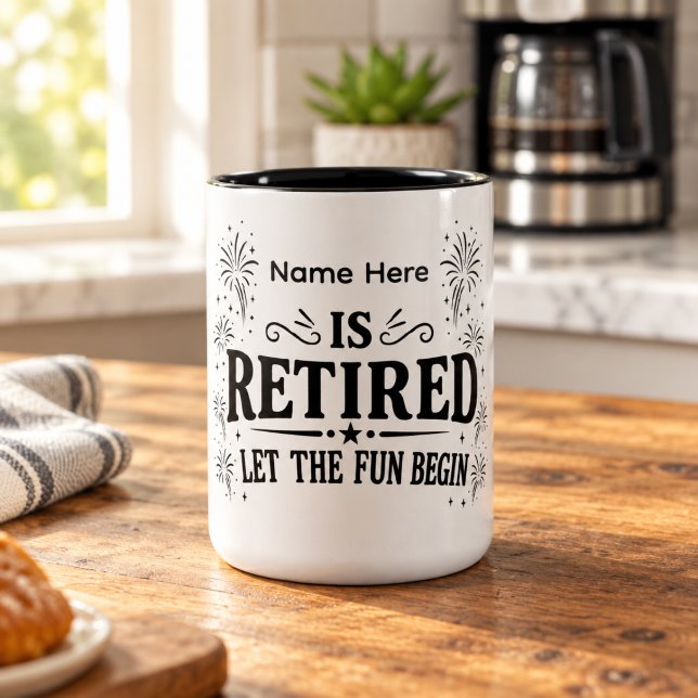 Personalized Retirement Let the Fun Begin Mug (Creator Uploaded)