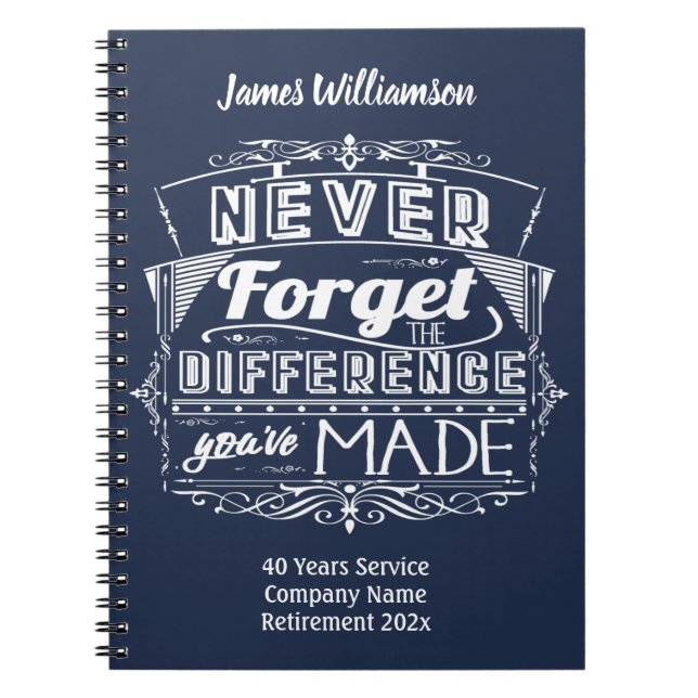 Personalized Retirement  Notebook (Front)