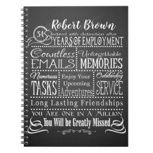 Personalized Retirement Notebook add name