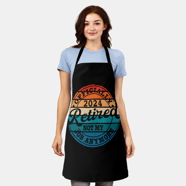 Personalized retirement officially retired vintage apron (Worn)