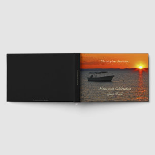Personalized Retirement Party Book, Fishing Boat Guest Book