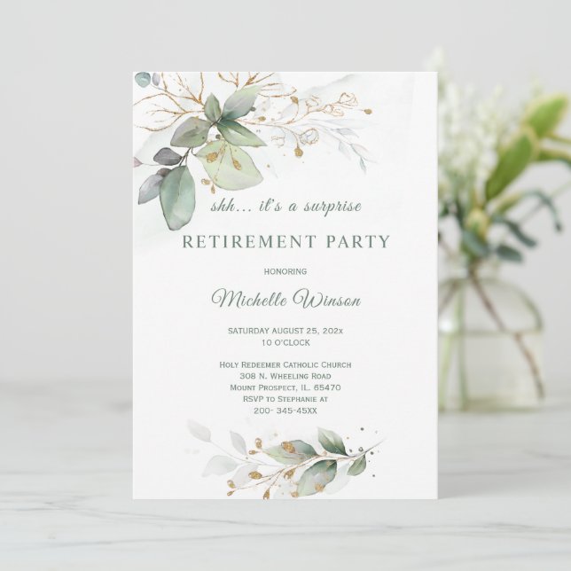 Personalized Retirement Party Template (Standing Front)