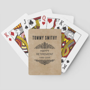 Personalized Retirement Playing Cards – Milestone