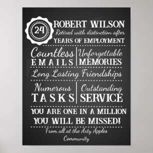 Personalized Retirement Poster Print