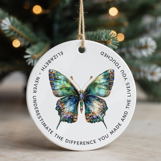 Personalized Retirement Thank You Ceramic Ornament (Creator Uploaded)