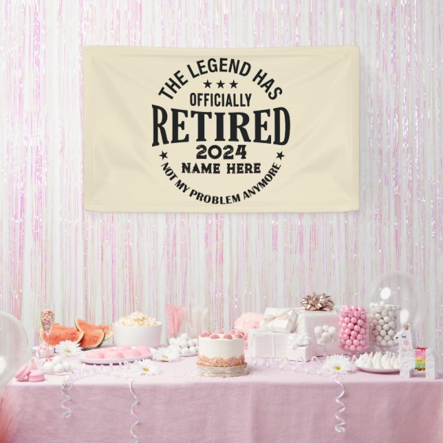 Personalized retirement The Legend has retired Banner (Party)