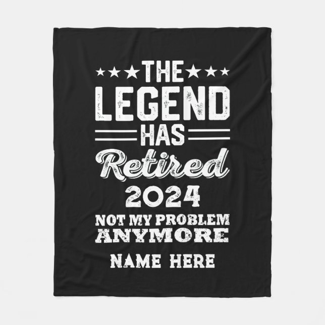 Personalized retirement The Legend has retired Fleece Blanket (Front)