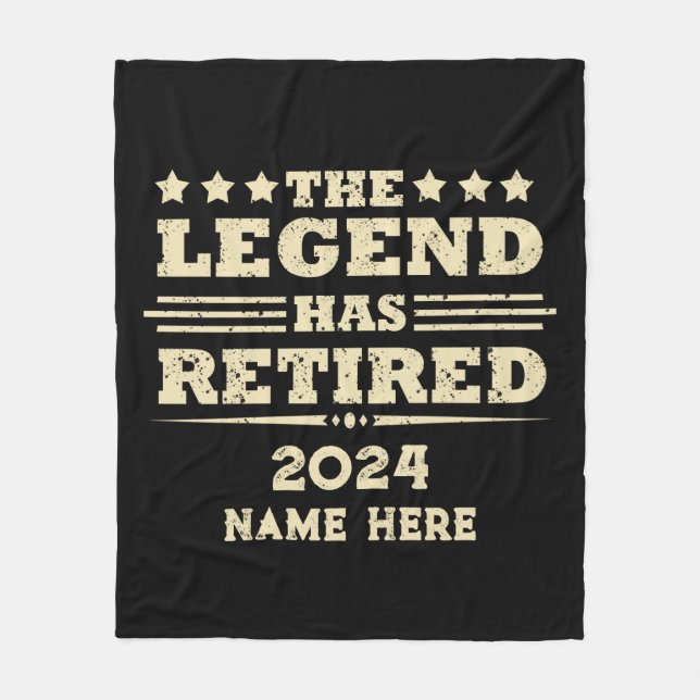 Personalized retirement The Legend has retired Fleece Blanket (Front)