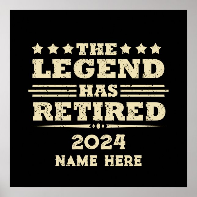 Personalized retirement The Legend has retired Poster (Front)