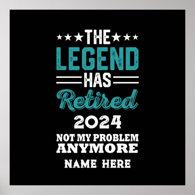 Personalized retirement The Legend has retired Poster (Front)