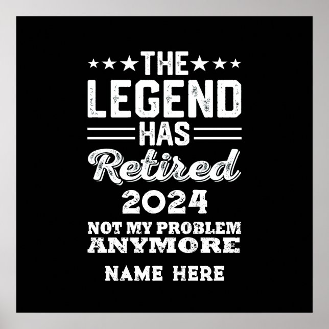 Personalized retirement The Legend has retired Poster (Front)