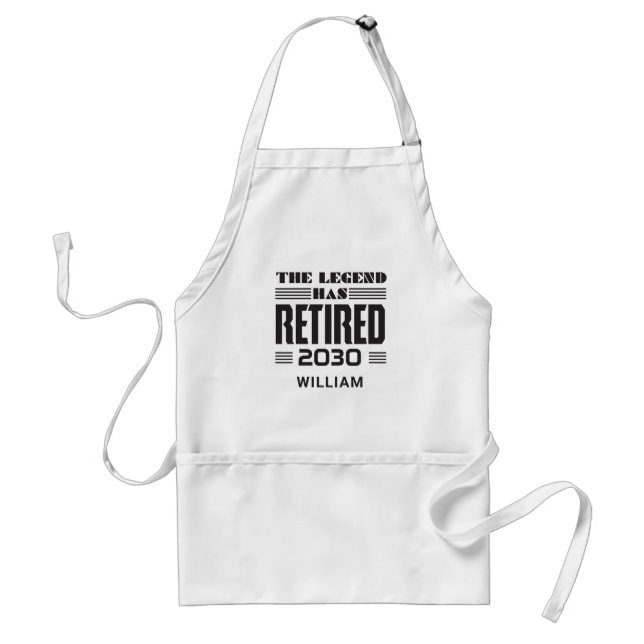 Personalized Retirement The Legend Has Retired Standard Apron (Front)